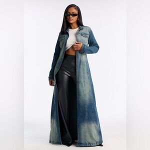 Long Denim Coat for Women